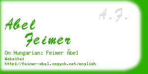abel feimer business card